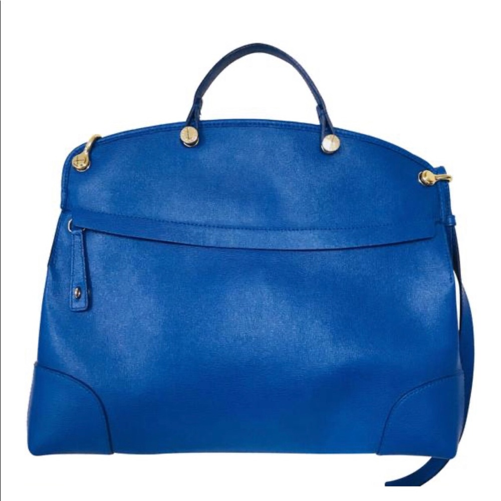 Furla Blue Satchel Bag GUC